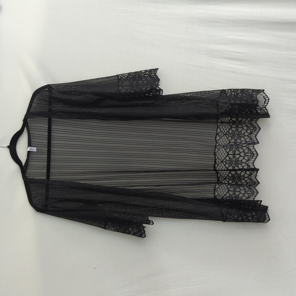 Black kimono style swimsuit cover size medium